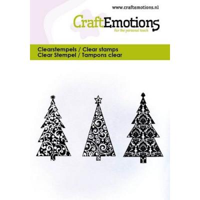 CraftEmotions Stempel - 3 Weihnachtsbäume