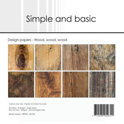 Simple and Basic Paper Pack - Wood, Wood, Wood