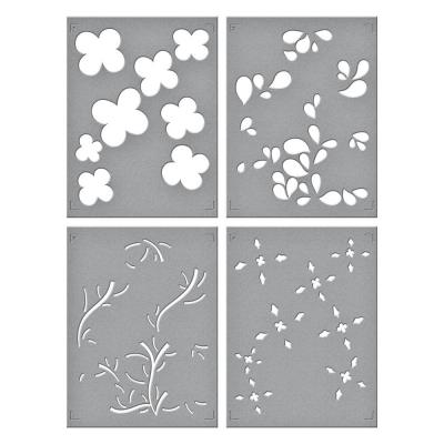 Spellbinders Layered Stencil - Blossoming Flowers