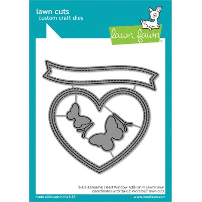 Lawn Fawn Lawn Cuts - Ta-Da! Diorama! Heart Window Add-On