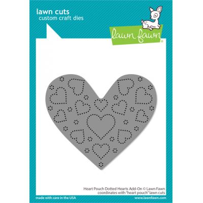 Lawn Fawn Lawn Cuts - Heart Pouch Dotted Hearts Add-On