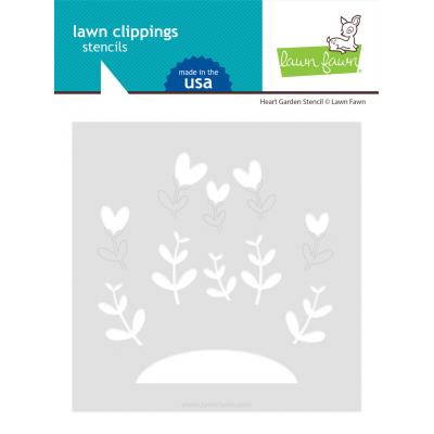 Lawn Fawn Stencil - Heart Garden