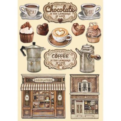 Stamperia Coffee and Chocolate - Colored Wooden Shape