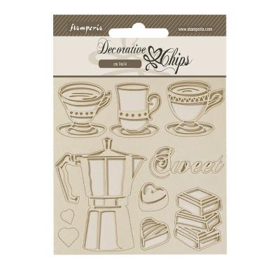 Stamperia Coffee and Chocolate - Decorative Chips Moka