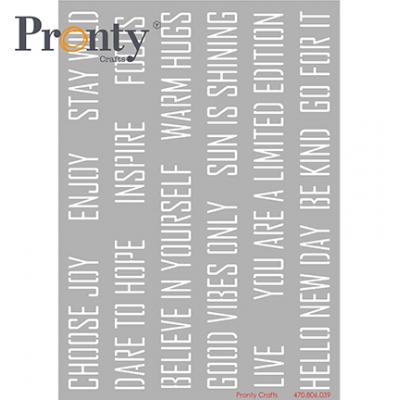 Pronty Stencil - Quotes