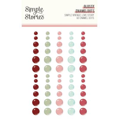 Simple Stories Simple Vintage Love Story - Glossy Enamel Dots