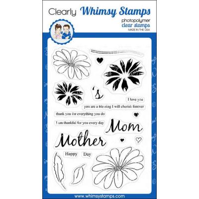 Whimsy Stamps Stempel - Mom's Layered Flowers