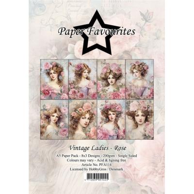 Paper Favourites Paper Pack - Vintage Ladies Rose