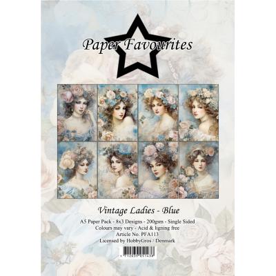 Paper Favourites Paper Pack - Vintage Ladies Blue