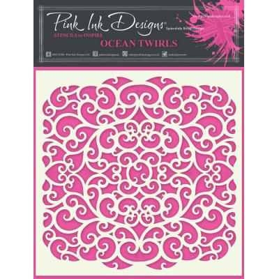 Pink Ink Designs Stencil - Ocean Twirls