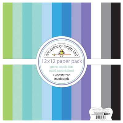 Doodlebug Snow Much Fun - Textured Cardstock