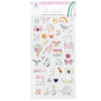 American Crafts Celes Gonzalo Rainbow Avenue - Stickers Puffy Icons
