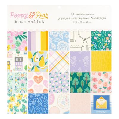 American Crafts Bea Valint Poppy and Pear - Paper Pad