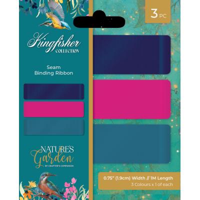 Crafter's Companion Kingfisher Collection - Seam Binding Ribbon