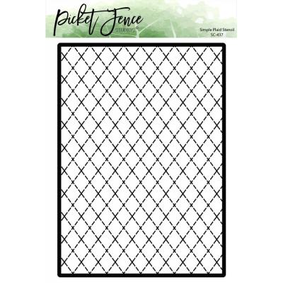 Picket Fence Studios Simple Plaid Stencil