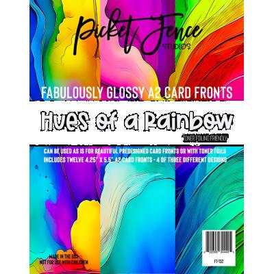 Picket Fence Studios Fabulously Glossy Card Fronts - Hues of a Rainbow