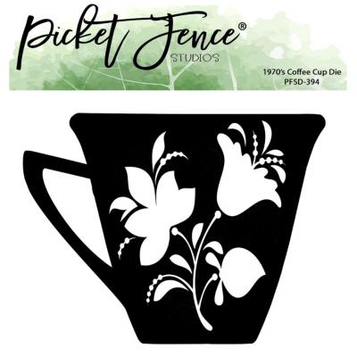 Picket Fence Studios Metal Dies - 1970's Coffee Cup