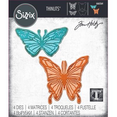 Sizzix Thinlits Die - Vault Scribbly Butterfly