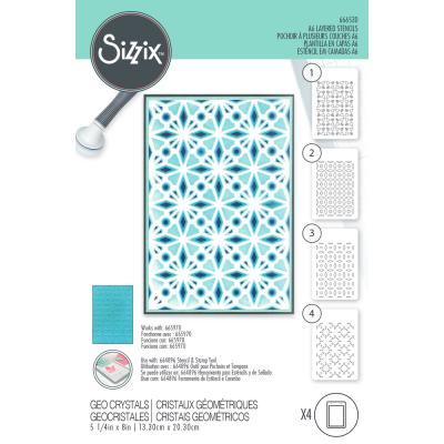 Sizzix Layered Stencils - Geo Crystals