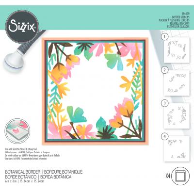 Sizzix Layered Stencils - Botanical Border