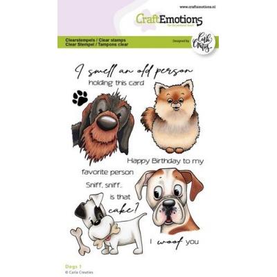 CraftEmotions Stempel - Dogs 1
