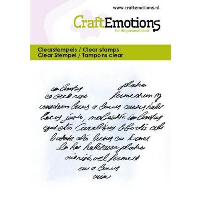 CraftEmotions Stempel - Herz-Hintergrund-Handschrift