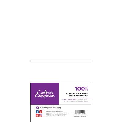 Crafter's Companion Card & Envelopes - Black & White