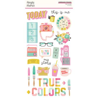 Simple Stories True Colors - Chipboard Stickers