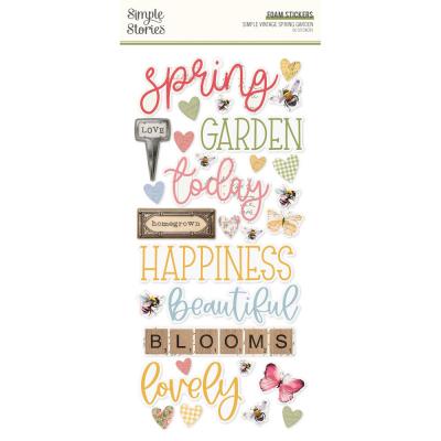 Simple Stories Simple Vintage Spring Garden - Foam Stickers