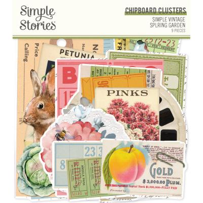 Simple Stories Simple Vintage Spring Garden - Chipboard Clusters