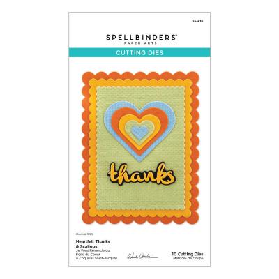 Spellbinders Etched Dies - Heartfelt Thanks & Scallops