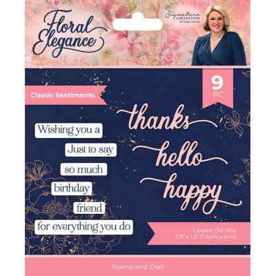 Crafter's Companion Floral Elegance - Classic Sentiments