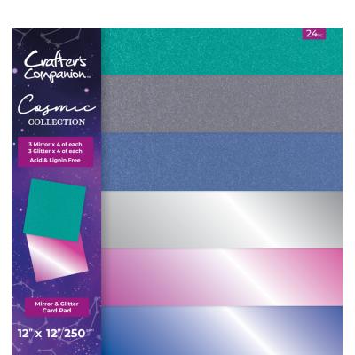 Crafter's Companion Cosmic Collection - Mirror & Glitter Card Pad