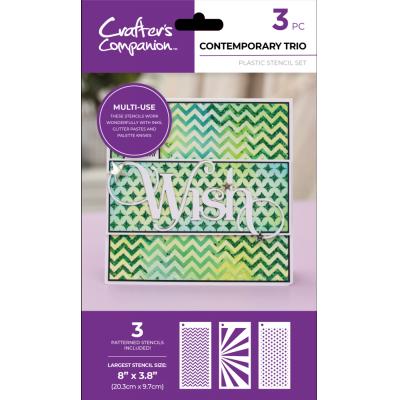 Crafter's Companion Stencils - Contemporary Trio