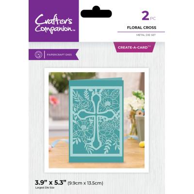 Crafter's Companion Metal Dies - Floral Cross
