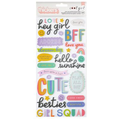 American Crafts Pebbles Cool Girl - Thickers Phrase