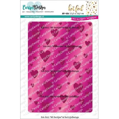 CarlijnDesign Hot Foil Plate A6 Hearts