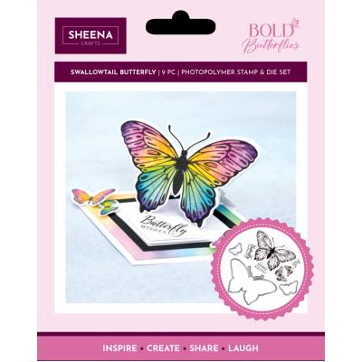 Crafter's Companion Bold Butterflies Stamp & Die Swallowtail Butterfly
