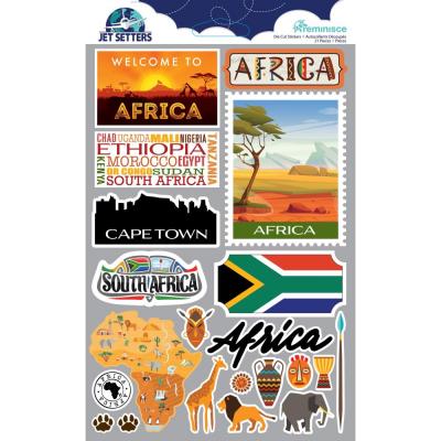 Reminisce Jet Setters 3.0 Dimensional Stickers - Africa