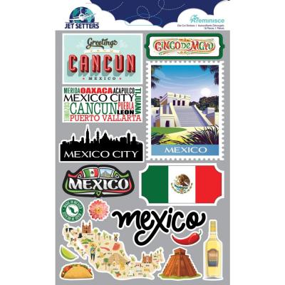 Reminisce Jet Setters 3.0 Dimensional Stickers - Mexico