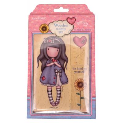 Studio Light Gorjuss Be Kind Wooden Stamp Set - Be Kind To Yourself