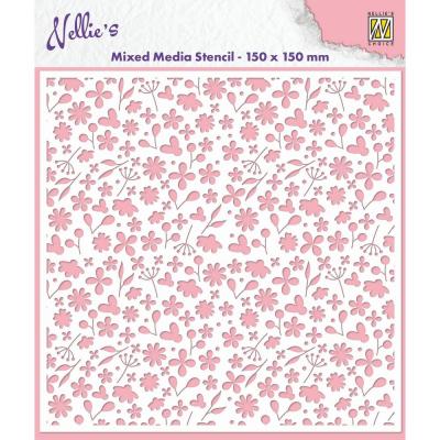 Nellie Snellen Mixed Media Stencil - Spring Flowers
