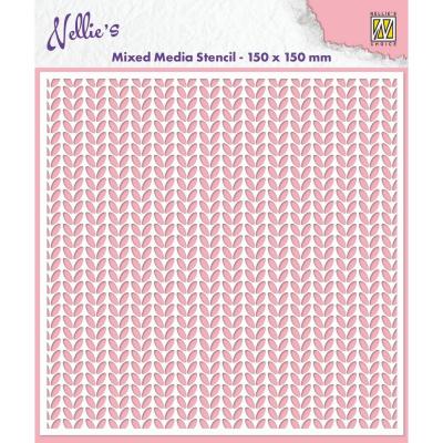 Nellie Snellen Mixed Media Stencil - Knitting