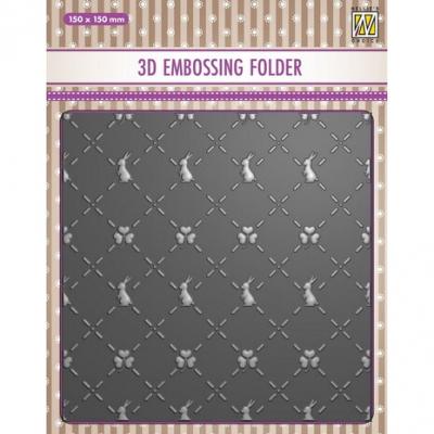 Nellie Snellen 3D Embossing Folder - Bunny's and Clovers