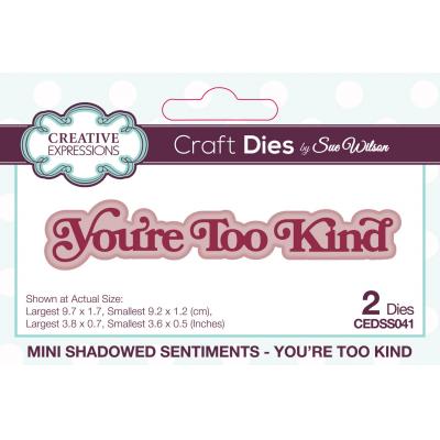 Creative Expressions Craft Die - You're Too Kind