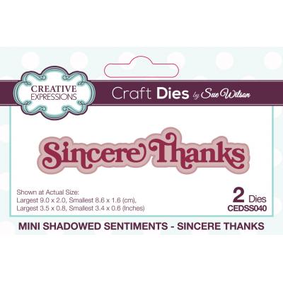 Creative Expressions Craft Die - Sincere Thanks