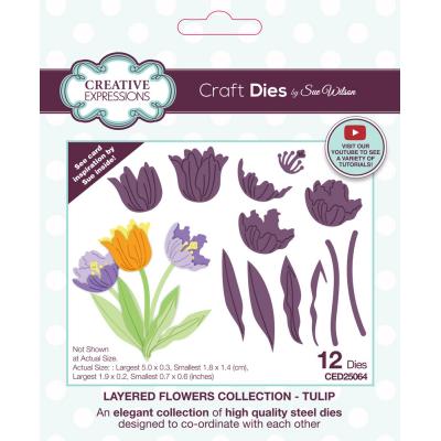 Creative Expressions Craft Die - Layered Flowers Tulip