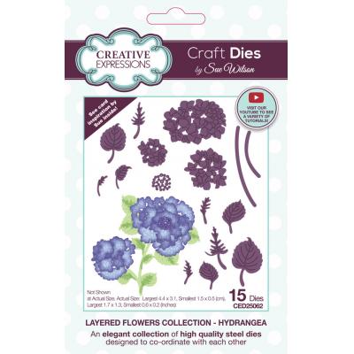 Creative Expressions Craft Die - Layered Flowers Hydrangea
