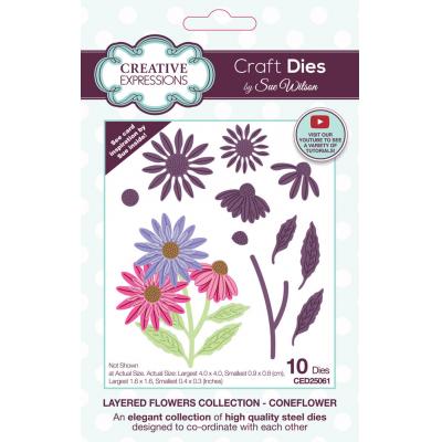 Creative Expressions Craft Die - Layered Flowers Coneflower