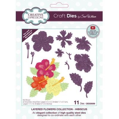 Creative Expressions Craft Die - Layered Flowers Hibiscus